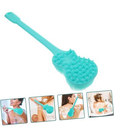 Healeved Guitar Bath Brush Set - Green Handle Silica Gel Back Scrub for Baby Bath - 2pcs 36X8CM - Buy Online on GoSupps.com