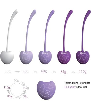 Set of 5 Premium Love Balls for Women - Medical Silicone Kegel Exercise Balls for Pelvic Floor Strengthening - Buy Online on GoSupps.com