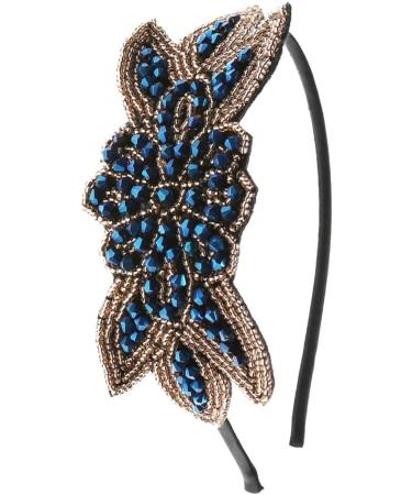 Beaupretty Beaded Flapper Headband Vintage 1920s Headpiece Performance Hair Accessory for Party Wedding Anniversary(Blue) - Buy Online on GoSupps.com