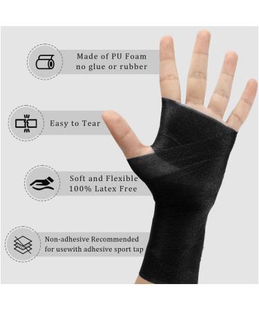 30 Yards Black Pre Wrap Athletic Tape - Versatile Foam Wrap for Sports & Hair | Soccer Pre Wrap & Athletic Prewrap - Buy Online on GoSupps.com