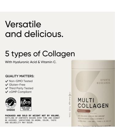 Sports Research Multi Collagen Complex Chocolate 1.03 lb (465 g) - Buy Online on GoSupps.com