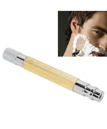 Old-Fashioned Gold Safety Razor Handle - Retro Zinc Alloy for Men | Premium Shaving Tool for Barbershop Quality - Buy Online on GoSupps.com