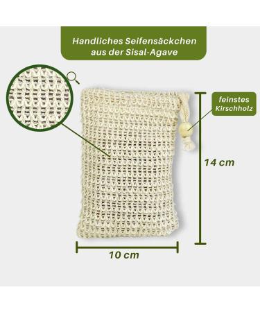 Bluefox i 4x Soap Bags 14x10cm | Eco-Friendly Nature Seifennetz with Colored Labels | Soap Bag for Soap Remnants & Hair Soap | 4-Pack Set - Buy Online on GoSupps.com