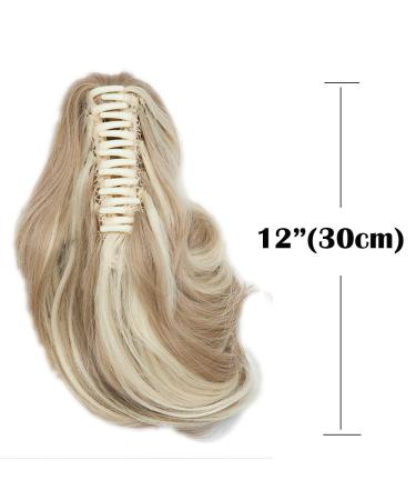 Sego Ponytail Extension - Voluminous Wavy Hair Piece in Sandy Blonde & Blond Bleach (110g 30cm) - Realistic Braid Hair Extensions for Ultimate Style - Buy Online on GoSupps.com