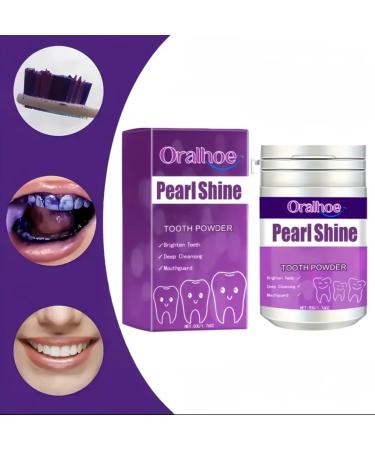 Oralhoe PearlShine Tooth Powder for Deep Cleansing Teeth Brightening Mouthguard Protection 50g/1.76oz - Buy Online on GoSupps.com