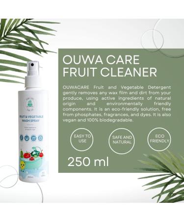 Natural Fruit & Vegetable Cleaner Spray - Phosphate-Free Eco-Friendly - 250 ml - Buy Online on GoSupps.com