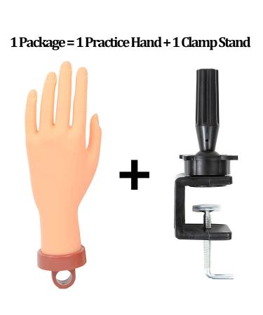Nude Practice Hand for Acrylic Kit - Nail Mannequin Hand with Clamp Holder for Beginners - Buy Online on GoSupps.com