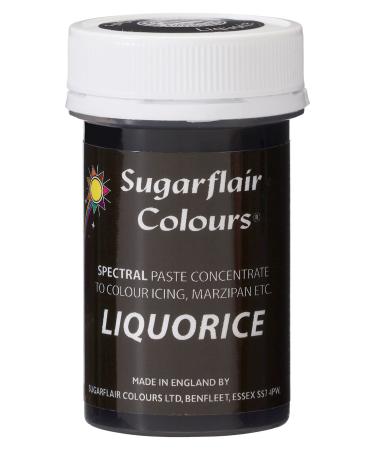 Sugarflair Liquorice Black Spectral Food Colouring Paste Highly Concentrated for Use with Sugar Pastes Buttercream Royal Icing or Cake Mix Vibrant Colour Dye - 25g