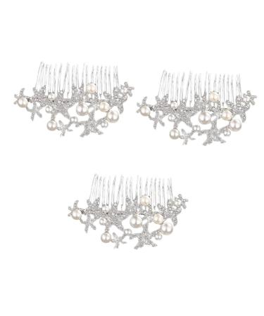 Hair Clip Headband Women Rhinestone Headwear 3pcs Hair Rhinestones Crystal Hair Crystal Rhinestones