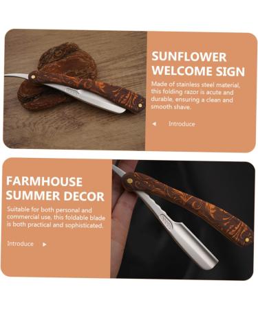 Beavorty 2-in-1 Folding Razor Holder | Stainless Steel Barbershop Razor Blades | Rustproof Straight Shave for Men | Durable Hairdressing Blade Supply - Buy Online on GoSupps.com