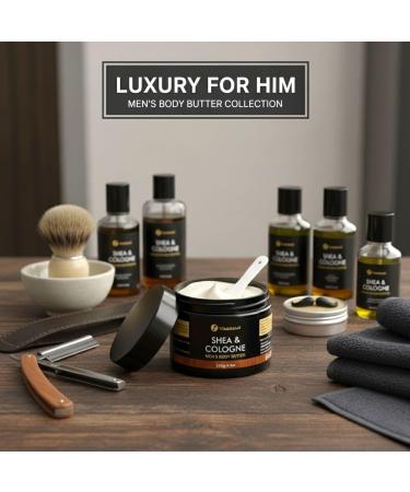 Body Butter for Men - Shea and Cologne Scented Body Cream for all Skin Types - Buy Online on GoSupps.com