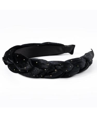 Clinity Vintage Padded Hair Band Headband for Women & Girls Black Dotted Rockabilly Fashion Hair Accessories - Buy Online on GoSupps.com