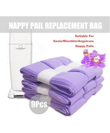Youjia 9 Pieces 4.5m Universal Refill Film for Diaper Pail Bags Odor Protection & Smell Control | International Shipping - Buy Online on GoSupps.com