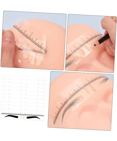 POPETPOP 50pcs Eyebrow Positioning Ruler Kits Brow Guide Ruler Eyebrow Measurement Tool Scale Drawing Tool 18.00X3.80X0.10CM Yellow - Buy Online on GoSupps.com