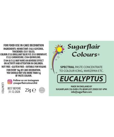 Sugarflair Eucalyptus Spectral Food Colouring Paste - 25g | Highly Concentrated Dye for Sugar Pastes, Buttercream, Royal Icing | Vibrant Color Option - Buy Online on GoSupps.com