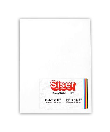 Siser EasySubli Heat Transfer Vinyl 8.4 x 11 Sheets (5 Pack) - Sublimation Printer Compatible HTV - Full-Color Transfers for T-Shirts Accessories and More - CPSIA Certified 5 Sheets 8.4 x 11