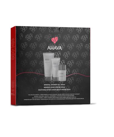 AHAVA Men's Skincare Kit | Mineral Shower Gel Hand Cream & Aftershave - Shop Internationally - Buy Online on GoSupps.com