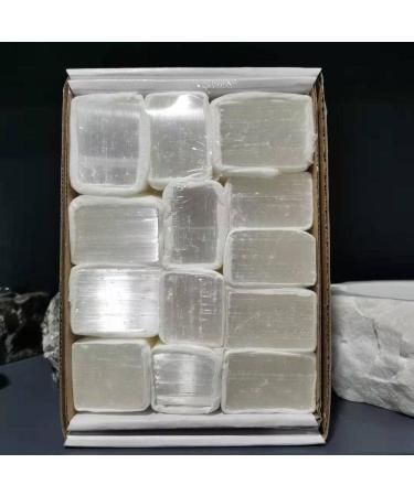 Natural Rough White Selenite Crystal Gypsum Stones Specimen - Buy Online on GoSupps.com