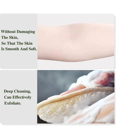 2pcs Natural Luffa Loofah Back Scrubber Set - Exfoliating Bath Brush for Men & Women - Buy Online on GoSupps.com