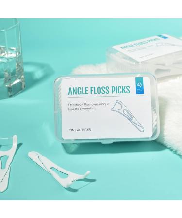 Mint Flavored Dental Floss Toothpick Stick - 40 Count Box | Orthodontic Cleaner for Teeth and Gums - Buy Online on GoSupps.com