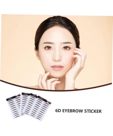 IWOWHERO 6D Hair- Eyebrows Stickers 4pcs Men Grooming for False D Sticker Tools Water Stickers Girl Realistic Women Stimulation - Buy Online on GoSupps.com