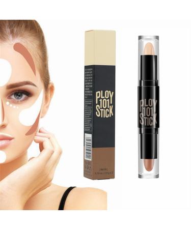 Rakiuty Contouring Makeup Concealer Contouring Stick Highlighter Stick Makeup Contouring Double-Headed Concealer Stick Natural Color