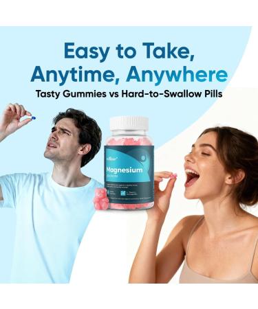 Magnesium Glycinate Gummies | 10 Forms of Magnesium + Vitamin D3 & Zinc | 60 Gummies | Supports Relaxation Focus (1PCS) 60 Count (Pack of 1) - Buy Online on GoSupps.com