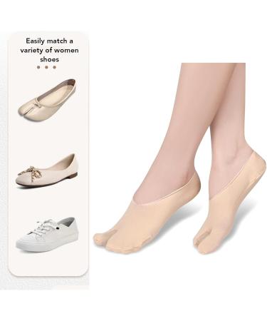 Bunion Relief Socks for Women - Soft and Breathable Hallux Valgus Correction Toe Separator Socks for Work (Skin Color) - Buy Online on GoSupps.com