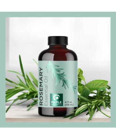 Pure Rosemary Essential Oil 4oz - Undiluted for Hair, Skin, Nails - Aromatherapy and Scalp Care - Buy Online on GoSupps.com
