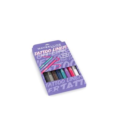 Maybelline New York - Tattoo Effect Eye Gel Pencil Set - Waterproof & 36h Hold - Tattoo Liner - 8 Shades