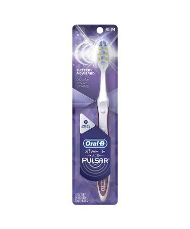 Oral-B Pulsar Whitening Battery Toothbrush Medium 1 Count Medium 1 Count (Pack of 1)