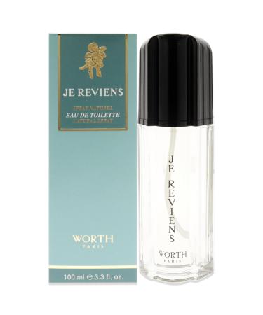 Worth Je Reviens For Women. Eau De Toilette Spray 3.3 Ounces