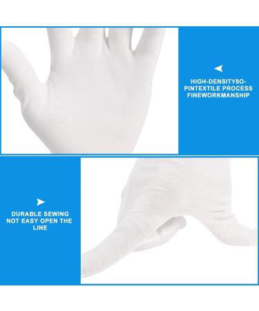 3 Pairs White Cotton Gloves for Dry Hands - Premium Moisturizing Gloves for Eczema & Overnight Use | Unisex Hand Protection for Jewelry & Coin Handling - Buy Online on GoSupps.com
