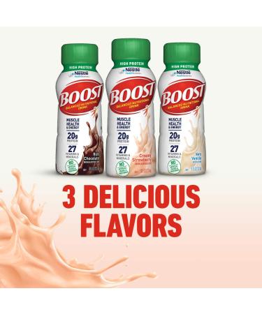 Boost High Protein Nutritional Energy Drink Creamy Strawberry 8 Oz Bottle (Pack of 24) - Buy Online on GoSupps.com