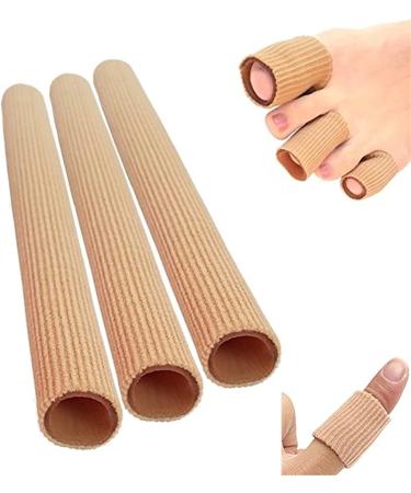 3 pieces silicone toe protehen toe cushions hose bandage finger bandage pressure protection fingertips for corns remover callus pillows bunion treatment for large toes 2.5x15cm