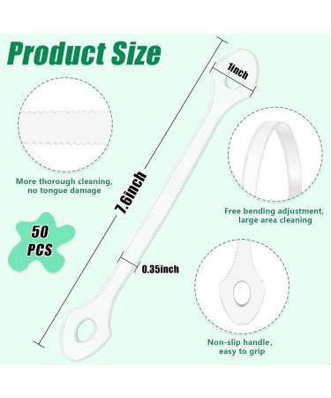 Disposable Tongue Scraper Tongue Cleaner for Adults and Kids - 50 Count - Buy Online on GoSupps.com
