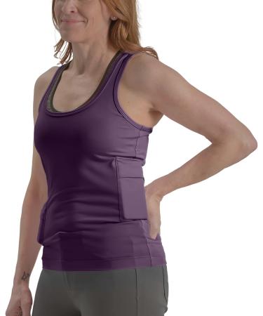 RevelWear Scoop Neck Tank Top for Women with Insulin Pump Holder - 1X Lilac - Buy Online on GoSupps.com