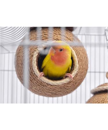 Birdhouse Parakeet Nest Coconut Shell Rope Weave Bird Breeding Nest for Budgie Parakeet Conure Canary Lovebird - Buy Online on GoSupps.com
