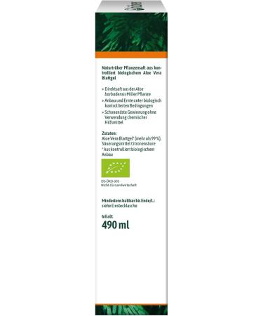 Organic plant juice with aloe vera (0.49 l). - Buy Online on GoSupps.com