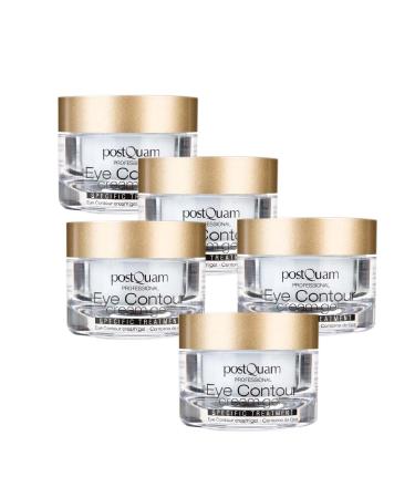 POSTQUAM (5 Pack) Professional Eyes And Lips Contour Cream 15ml whit Hyaluronic Acid and Elastin