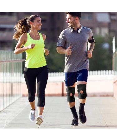 AVIDDA Open-Patella Knee Support Brace for Joint Pain Relief - Adjustable with 3 Straps - Size XS-M (12.5-18.5) - Black - Buy Online on GoSupps.com