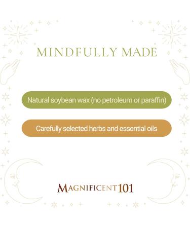MAGNIFICENT 101 Healing Aromatherapy Candle - Sage Palo Santo Lavender Scent - Natural Soy Wax Tin Candle for Purification and Chakra Healing - Buy Online on GoSupps.com