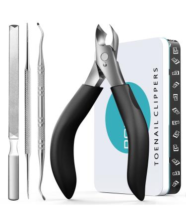 Toenail Clippers for Thick Nails - Nail Clippers Set for Men.Heavy Duty Professional Thick & Ingrown Toe Nail Clipper Large Toenail Scissors for Elderly/Mens/Women Long Handle Safety RONAVO(Black) Thick Nails Kit(black) - Buy Online on GoSupps.com