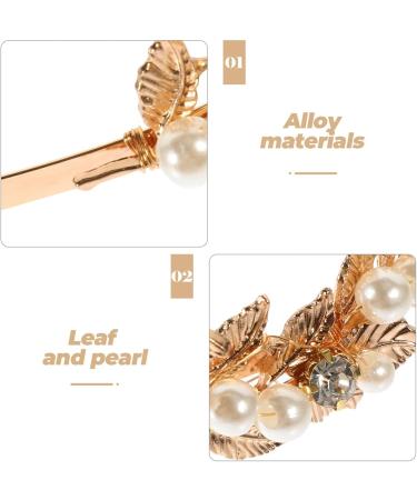 FRCOLOR Wedding Headband Rose Gold Bridal Headband Rhinestone Retro Crystal Headband Pearls Headband Metal Leaves Crown Head Band Tiara for Women Wedding Hair Accessories - Buy Online on GoSupps.com