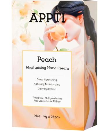APPTI Moisturizing Hand Cream Day Clean Hand Lotion Travel Size Hand Cream Daily Moisturizing Hand Cream For Dry Hands - Peach Fragrance Pack of 20 - Buy Online on GoSupps.com