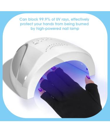 Ouligay UV Gloves for Gel Nails - Heat Protection Nail Tech Gloves, Black - Ideal for Home and Outdoor Use - Buy Online on GoSupps.com