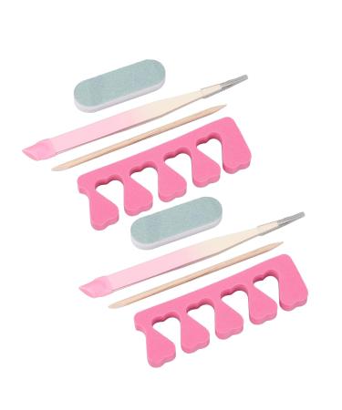 Straight Nail Tweezers Effective Grinding Bar Manicure Pliers Clippers with Finger Separator for Professional Household