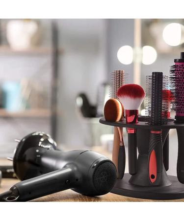 Hair Combs Stand Hair Brush Holder Storage Rack Cosmetic Brush Holder for Salon Barber Shop Black comb storage rack - Buy Online on GoSupps.com