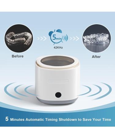 Portable Ultrasonic Cleaner 30W w/ 24 Cleaning Tablets - 5 Min to Clean Retainers, Mouth Guards, Dentures & Jewelry | 42kHz Upgrade - Buy Online on GoSupps.com