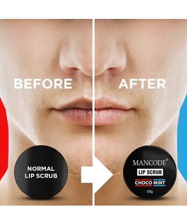 Top Lip Scrub for Men - Brightening & Hydrating Choco-Mint Treatment for Dry Dark & Chapped Lips | Perfect Pout 20gm - Buy Online on GoSupps.com